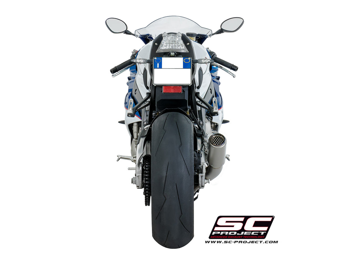 Picture of CR-T titanium exhaust, with stoneguard grid