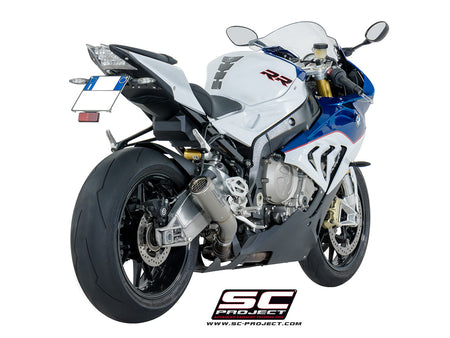 Picture of CR-T titanium exhaust, with stoneguard grid