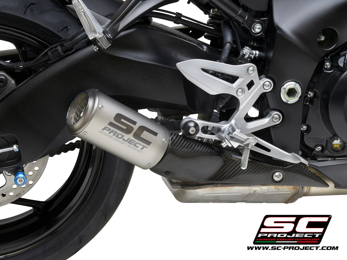 Picture of CR-T titanium exhaust, with stoneguard grid