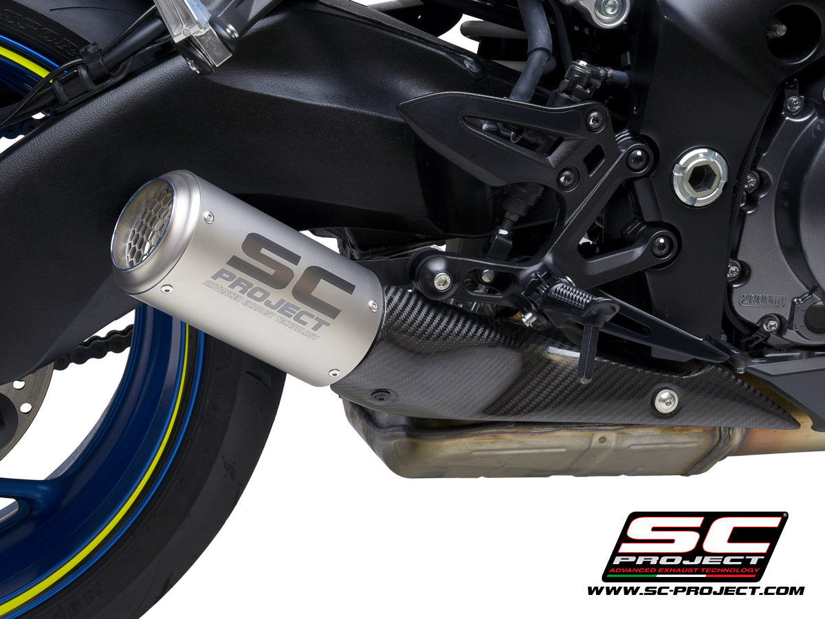 Picture of CR-T titanium exhaust, with stoneguard grid