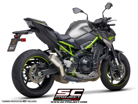 Picture of CR-T titanium exhaust, with stoneguard grid (WITHOUT carbon fibre heat protection)