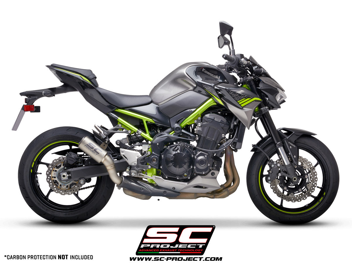 Picture of CR-T titanium exhaust, with stoneguard grid (WITHOUT carbon fibre heat protection)