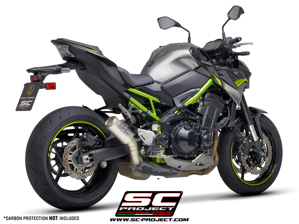 Picture of CR-T titanium exhaust, with stoneguard grid (WITHOUT carbon fibre heat protection)