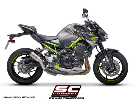 Picture of CR-T titanium exhaust, with stoneguard grid (WITHOUT carbon fibre heat protection)