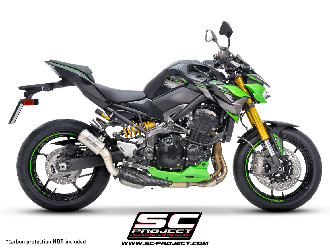 Picture of CR-T titanium exhaust, with stoneguard grid (WITHOUT carbon fibre heat protection)