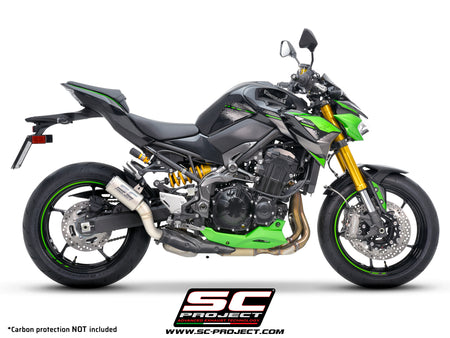 Picture of CR-T titanium exhaust, with stoneguard grid (WITHOUT carbon fibre heat protection)