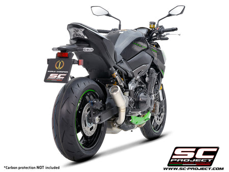 Picture of CR-T titanium exhaust, with stoneguard grid (WITHOUT carbon fibre heat protection)