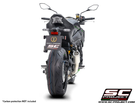 Picture of CR-T titanium exhaust, with stoneguard grid (WITHOUT carbon fibre heat protection)