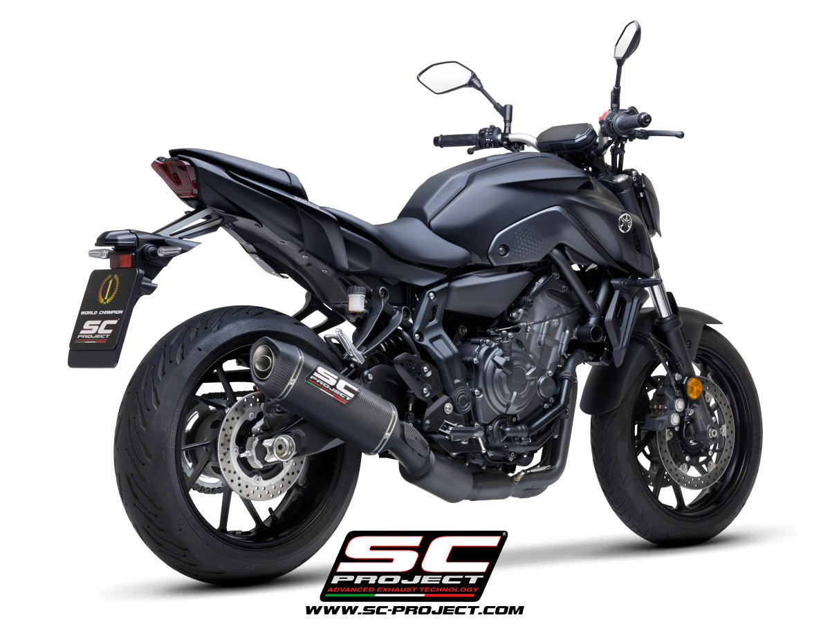 Picture of 2-1 Stainless steel full exhaust system, matt black, with SC1-S carbon fibre exhaust