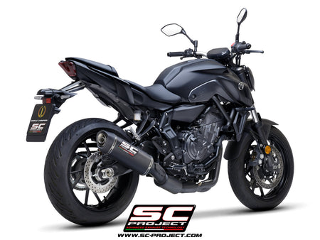 Picture of 2-1 Stainless steel full exhaust system, matt black, with SC1-S carbon fibre exhaust