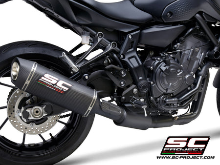 Picture of 2-1 Stainless steel full exhaust system, matt black, with SC1-S carbon fibre exhaust