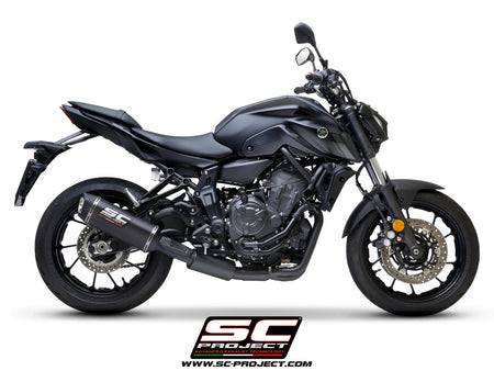 Picture of 2-1 Stainless steel full exhaust system, matt black, with SC1-S carbon fibre exhaust