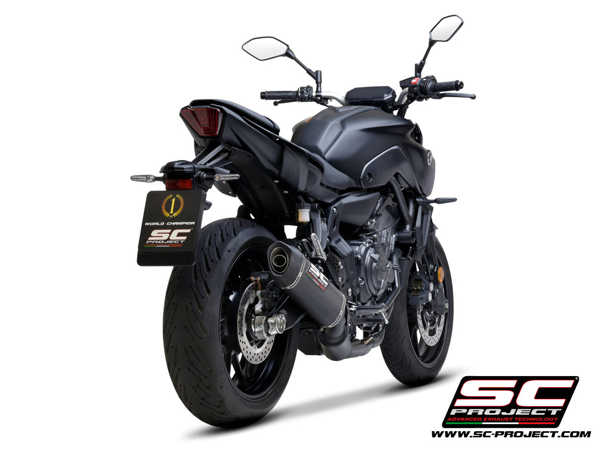 Picture of 2-1 Stainless steel full exhaust system, matt black, with SC1-S carbon fibre exhaust