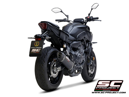 Picture of 2-1 Stainless steel full exhaust system, matt black, with SC1-S carbon fibre exhaust