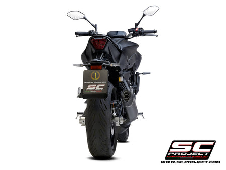 Picture of 2-1 Stainless steel full exhaust system, matt black, with SC1-S carbon fibre exhaust