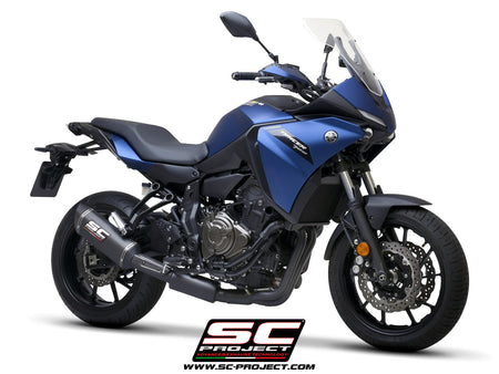 Picture of 2-1 Stainless steel full exhaust system, matt black, with SC1-S carbon fibre exhaust