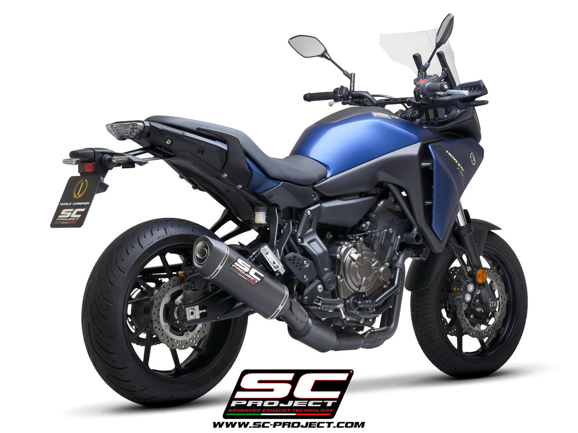 Picture of 2-1 Stainless steel full exhaust system, matt black, with SC1-S carbon fibre exhaust