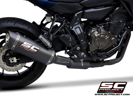 Picture of 2-1 Stainless steel full exhaust system, matt black, with SC1-S carbon fibre exhaust