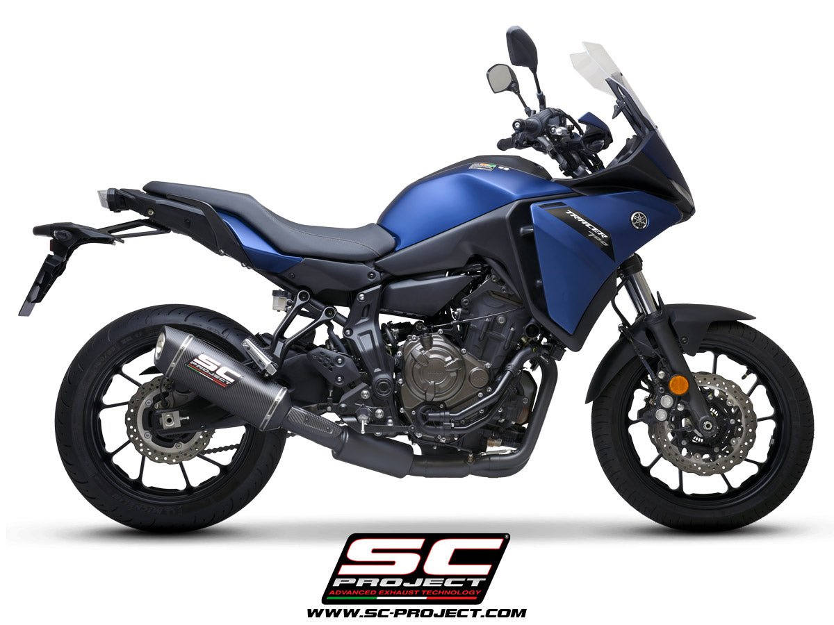 Picture of 2-1 Stainless steel full exhaust system, matt black, with SC1-S carbon fibre exhaust
