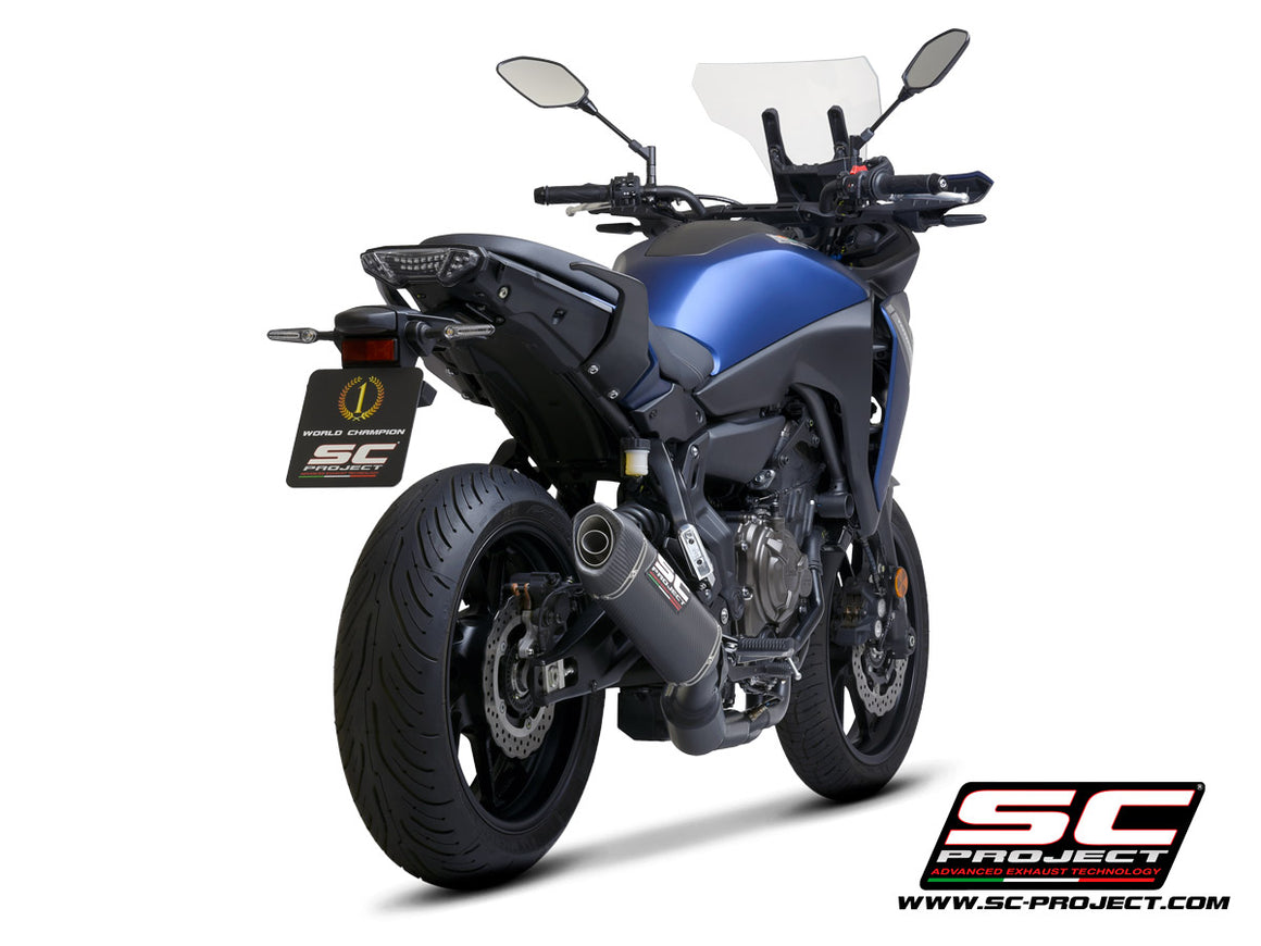 Picture of 2-1 Stainless steel full exhaust system, matt black, with SC1-S carbon fibre exhaust