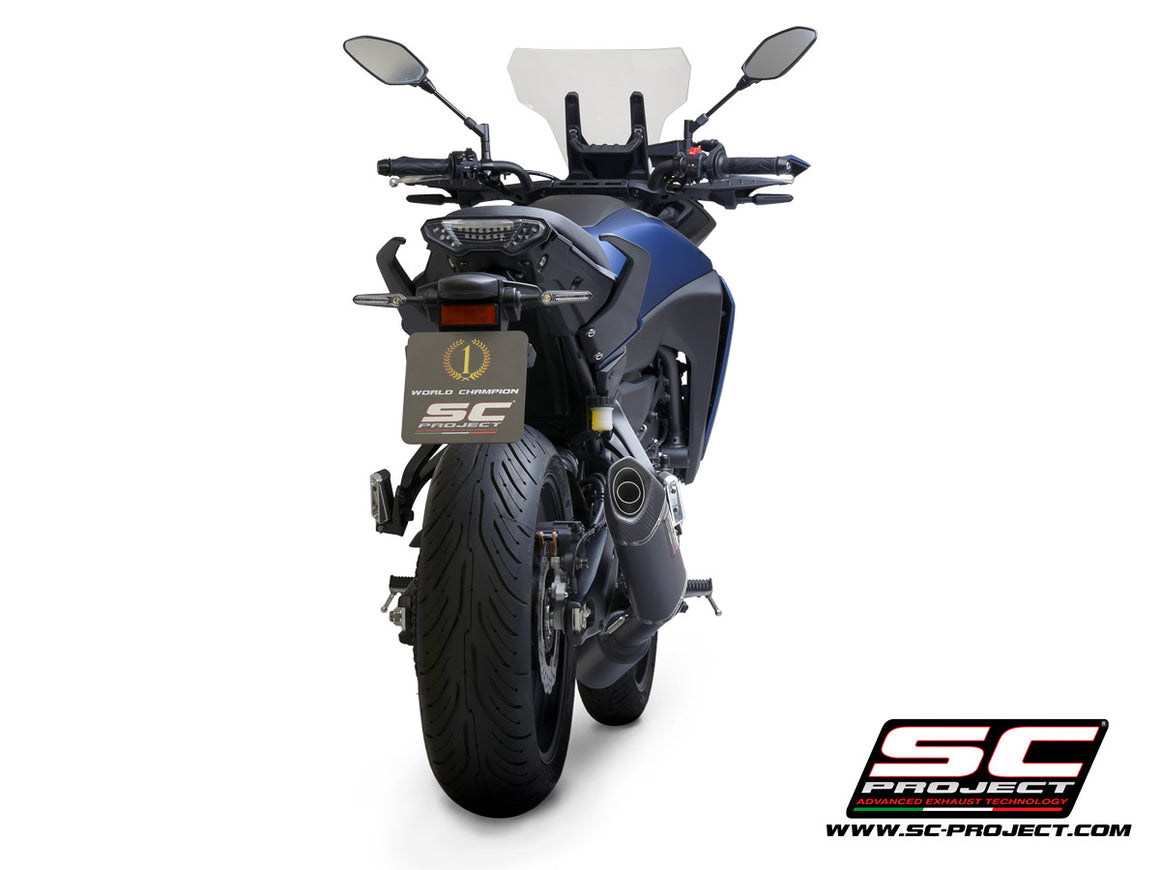 Picture of 2-1 Stainless steel full exhaust system, matt black, with SC1-S carbon fibre exhaust