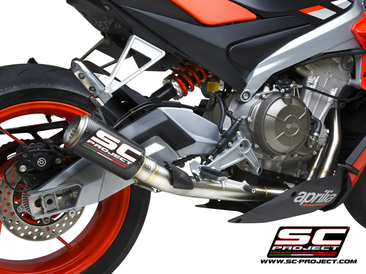 Picture of 2-1 Stainless steel full exhaust system, with CR-T carbon fibre exhaust with stoneguard grid
