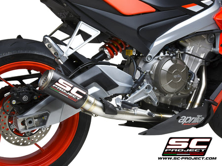 Picture of 2-1 Stainless steel full exhaust system, with CR-T carbon fibre exhaust with stoneguard grid