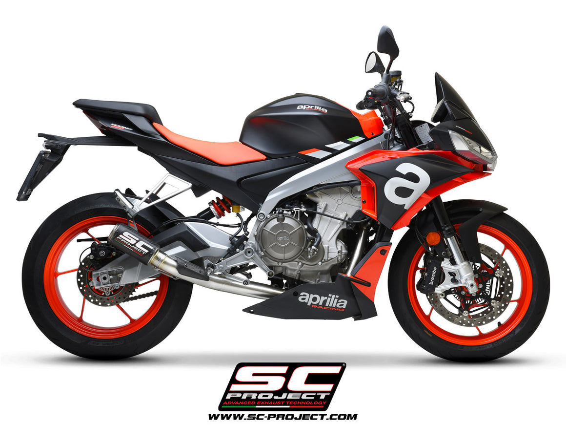 Picture of 2-1 Stainless steel full exhaust system, with CR-T carbon fibre exhaust with stoneguard grid