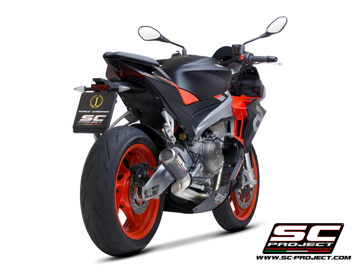 Picture of 2-1 Stainless steel full exhaust system, with CR-T carbon fibre exhaust with stoneguard grid