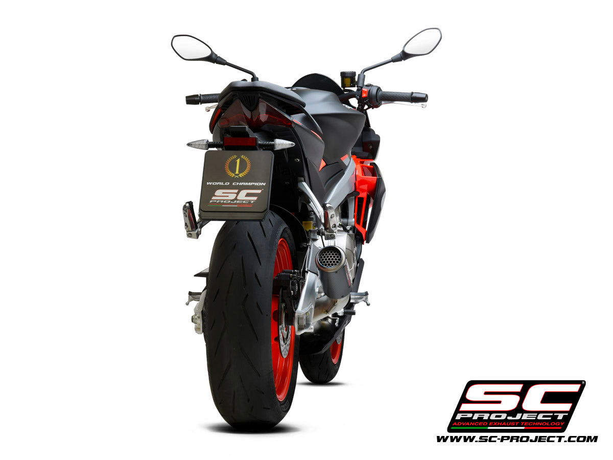 Picture of 2-1 Stainless steel full exhaust system, with CR-T carbon fibre exhaust with stoneguard grid