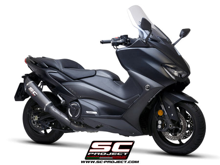 Picture of 2-1 Stainless steel full exhaust system, matt black, with SC1-R carbon fibre exhaust