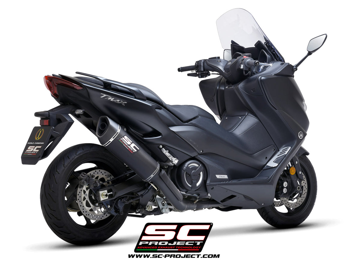 Picture of 2-1 Stainless steel full exhaust system, matt black, with SC1-R carbon fibre exhaust