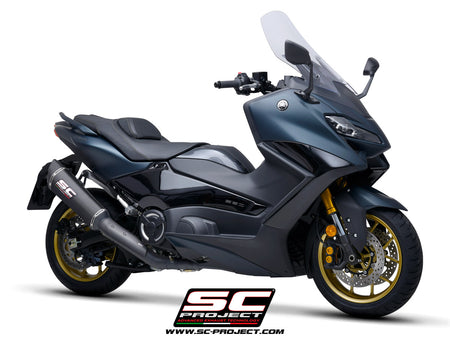 Picture of 2-1 Stainless steel full exhaust system, matt black, with SC1-R carbon fibre exhaust