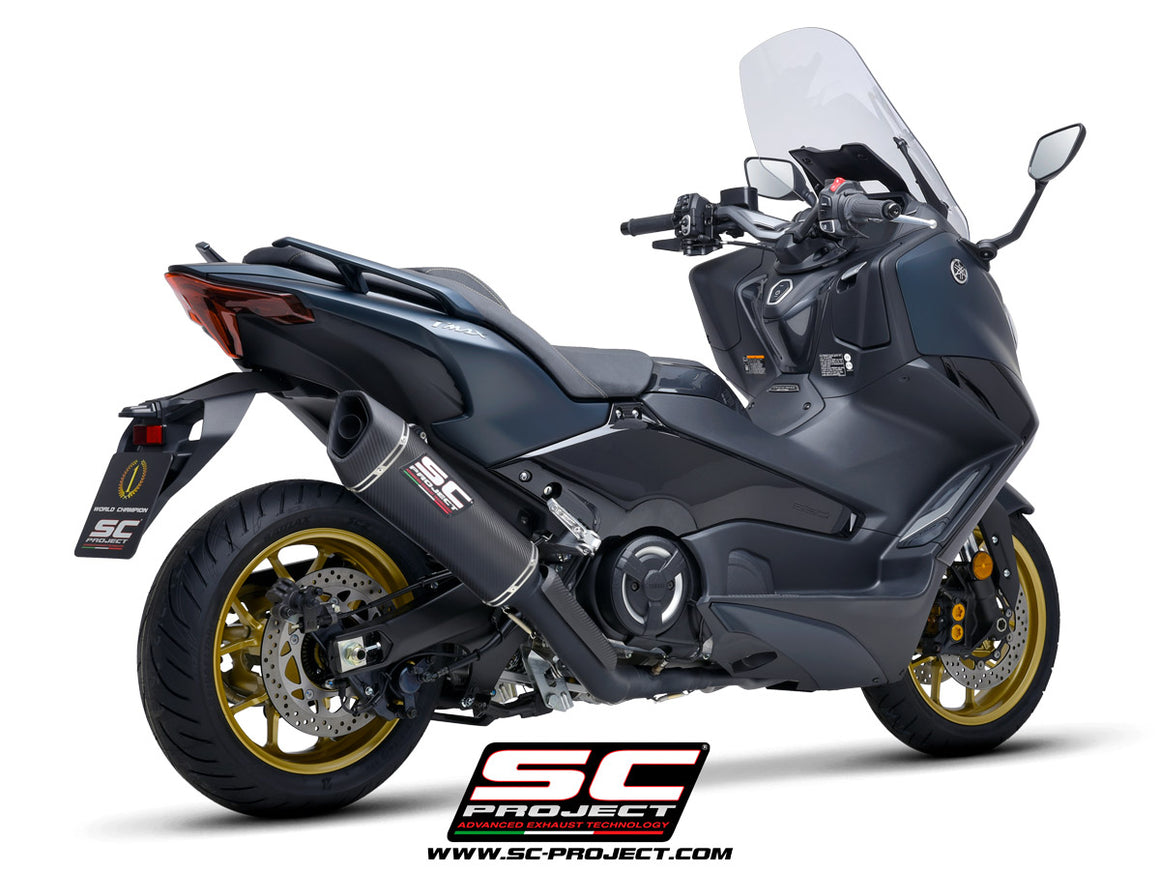 Picture of 2-1 Stainless steel full exhaust system, matt black, with SC1-R carbon fibre exhaust