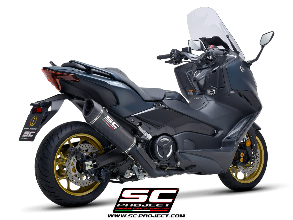 Picture of 2-1 Stainless steel full exhaust system, matt black, with SC1-R carbon fibre exhaust
