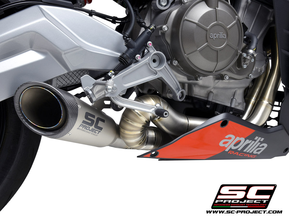 Picture of 2-1 Titanium full exhaust system, with S1 titanium exhaust, with welded sector link pipe
