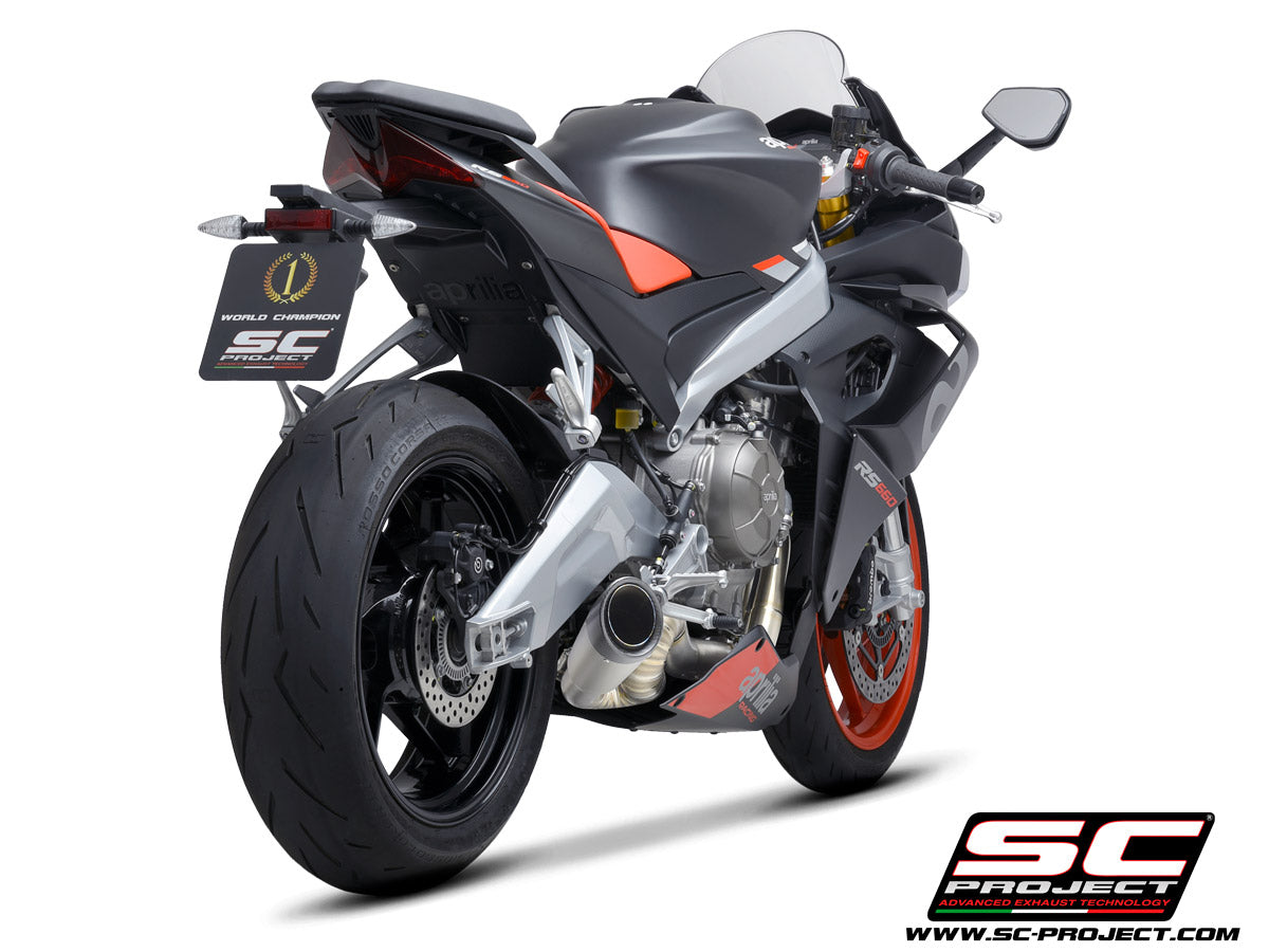 Picture of 2-1 Titanium full exhaust system, with S1 titanium exhaust, with welded sector link pipe