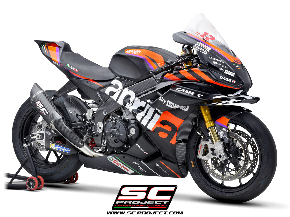 Picture of 4-2-1 Titanium full exhaust system, with SC1-R carbon fibre exhaust (250 mm)