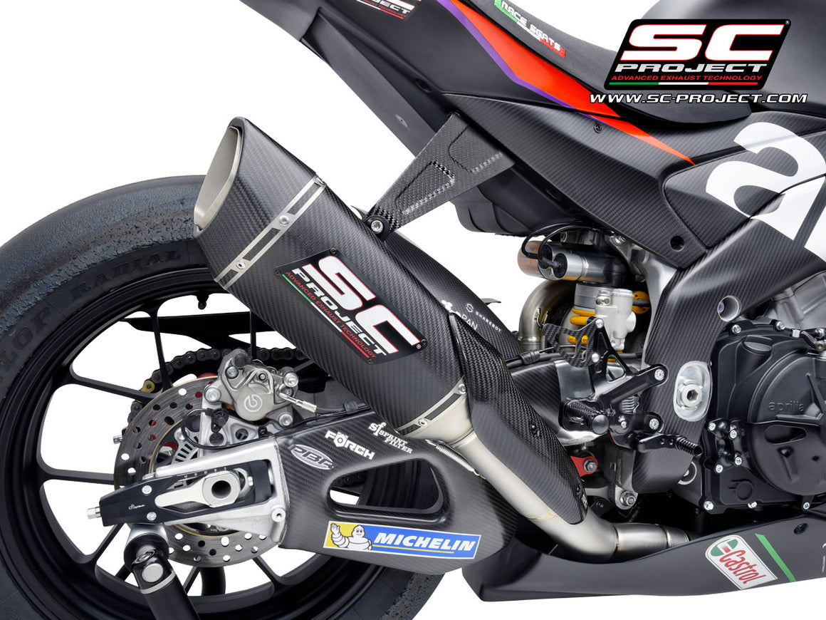 Picture of 4-2-1 Titanium full exhaust system, with SC1-R carbon fibre exhaust (250 mm)