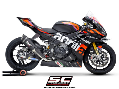 Picture of 4-2-1 Titanium full exhaust system, with SC1-R carbon fibre exhaust (250 mm)