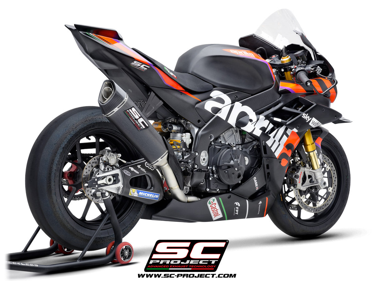 Picture of 4-2-1 Titanium full exhaust system, with SC1-R carbon fibre exhaust (350 mm)