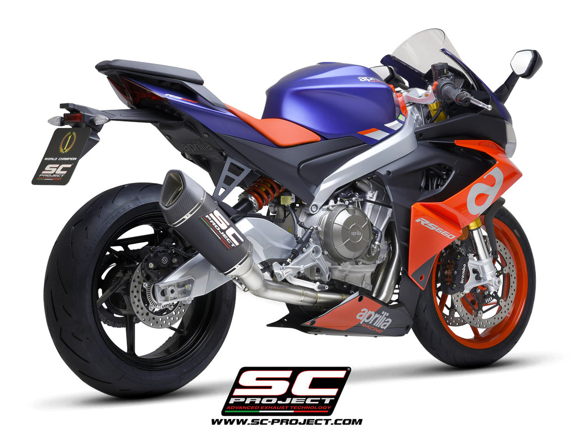 Picture of 2-1 "Trofeo" full exhaust system titanium, with SC1-R carbon fibre exhaust