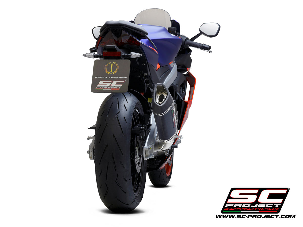 Picture of 2-1 "Trofeo" full exhaust system titanium, with SC1-R carbon fibre exhaust