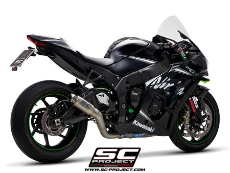 Picture of GP70-R titanium exhaust, with de-cat link pipe