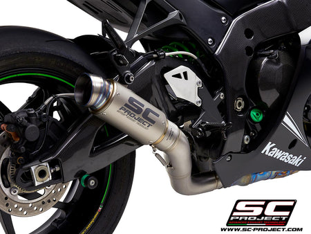 Picture of GP70-R titanium exhaust, with de-cat link pipe