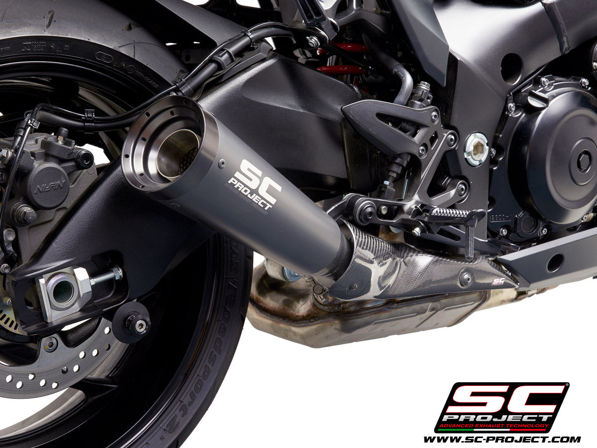 Picture of Metal Black stainless steel exhaust, with black anodised CNC machined end cap
