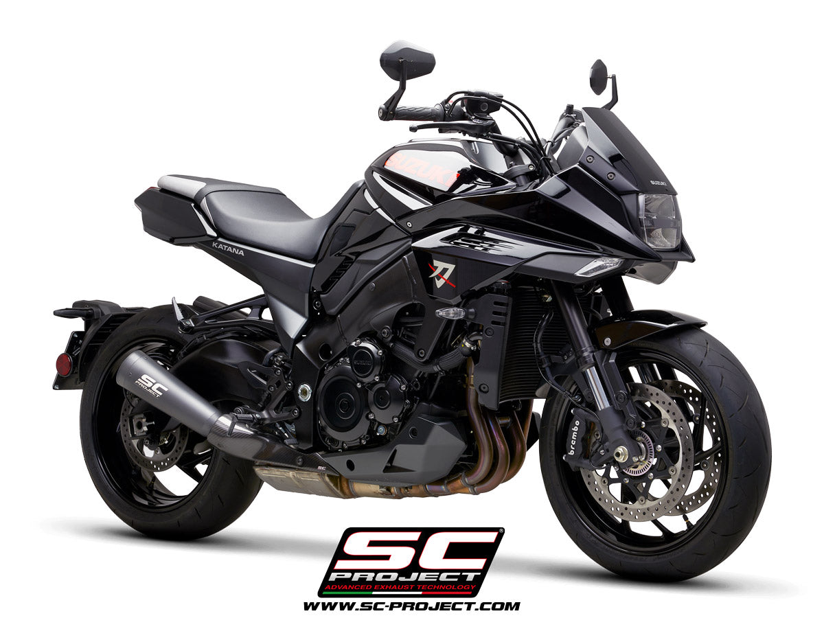 Picture of Metal Black stainless steel exhaust, with black & silver paint CNC machined end cap