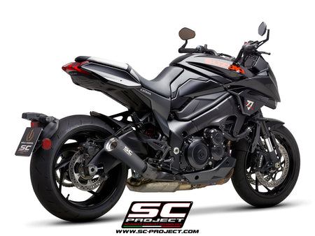 Picture of Metal Black stainless steel exhaust, with black & silver paint CNC machined end cap