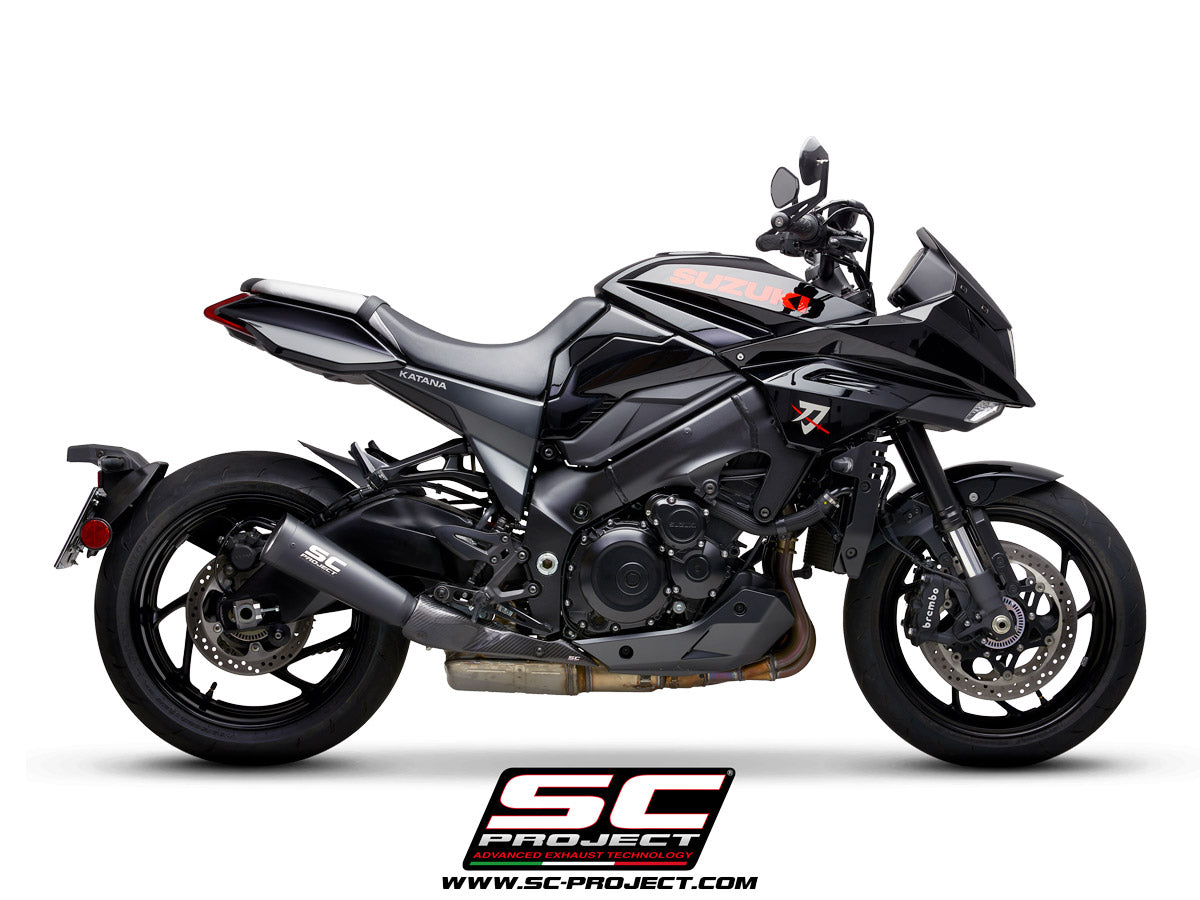 Picture of Metal Black stainless steel exhaust, with black & silver paint CNC machined end cap