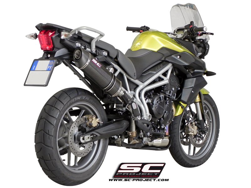 Picture of Oval carbon fibre exhaust, high mount